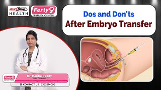 Dos and Donts After IVF Embryo Transfer  ivf embryotransfer fertility healthtips ytshorts [upl. by Obidiah]