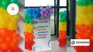 DECORACIÓN CON GLOBOS 200 AÑOS SIEGWERK  GRUPO AG ¡Infla tu emoción [upl. by Granese]