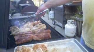 BBQ country style pork ribs amp chicken part 2 [upl. by Adnahsal]