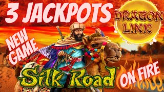 💵 3 JACKPOTS ON SILK ROAD DRAGON LINK SLOT MACHINE LIVE PLAY AT COSMOPOLITAN LAS VEGAS [upl. by Oletta]