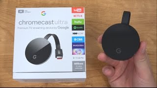 Chromecast Ultra Unboxing and Setup 4K Streaming [upl. by Norraa]