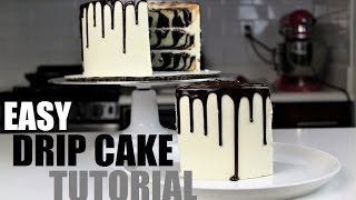 How to Make A Chocolate Drip Cake  CHELSWEETS [upl. by Herries]