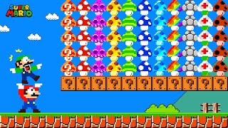 Super Mario Bros but there are MORE Custom Mushroom [upl. by Sabino]