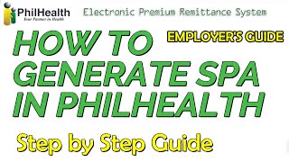 HOW EMPLOYER GENERATE STATEMENT OF PREMIUM ACCOUNT OF PHILHEALTH  HOW TO GENERATE SPA IN PHILHEALTH [upl. by Wilden]