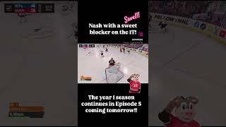 Nash with a sweet blocker save Year 1 continues with episode 5 tomorrow nhl25 hockey [upl. by Upshaw]