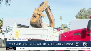 Ahead of incoming storm San Diego neighborhoods push cleanup efforts [upl. by Jayme986]