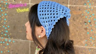 Bandana Fácil a Crochet  Diestra [upl. by Martineau]