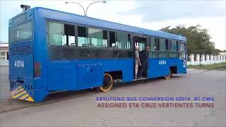 ExYutong Bus Conversion Railbus 42014 exCamaguey Works leaving for Sta Cruz del SurSeptOct 2024 [upl. by Nawuj]