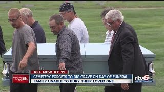 Cemetery forgets to dig grave during funeral [upl. by Kristyn]