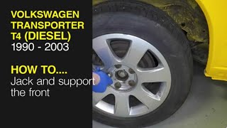 Volkswagen Transporter T4 1990  2003  Jacking amp Support Rear [upl. by Raychel125]