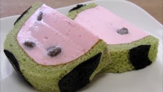 🍉 Watermelon mousse cake すいかムースケーキ [upl. by Drescher]