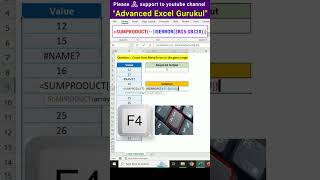 quotLearn How To Count Errors in Excel Like A Pro Using SUMPRODUCTquot shortsfeed exceltips excelshorts [upl. by Ehcar]