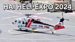 Helicopter leaving HAI HELIEXPO 2024 Anaheim California [upl. by Ecirtael]