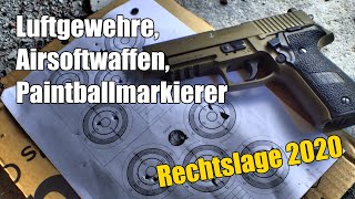 Druckluftwaffen im Waffengesetz Luftgewehr Airsoft und Paintball [upl. by Ayatal]