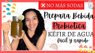 Cómo preparar KEFIR DE AGUA tíbicos FÁCIL Y RÁPIDO [upl. by Trabue]