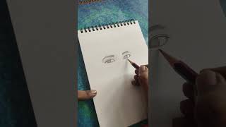 How To Draw Eyes❤️ freehand portrait sketch part 1 [upl. by Ong]