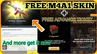 😱Ros  💥how to get M4a1 gun skin  Rules Of Survival Free tickets free skin rosmobile [upl. by Fredek]