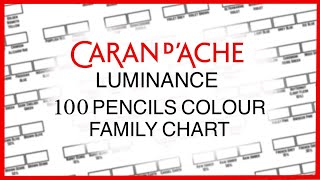 Caran D’Ache Luminance 100 Coloured Pencils Family Chart [upl. by Irem]