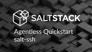 SaltStack saltssh quickstart [upl. by Iraj]