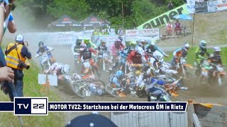 MOTOR TV22 Startchaos bei der Österreichischen Motocross Meisterschaft in Rietz [upl. by Einafpets]