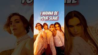 Maneskin  I Wanna Be Your Slave Lyric Video [upl. by Kellen]