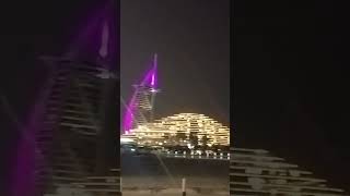 Burj Al Arab amp Burj Al Marsa night view ♥️ [upl. by Aitselec494]