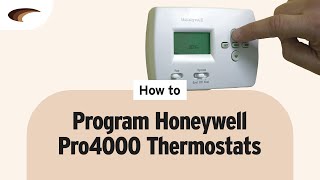 How to Program Honeywell Pro4000 thermostats [upl. by Wyon]