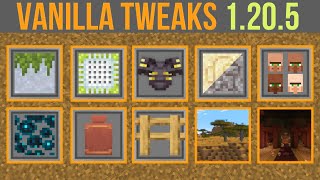 Minecraft 1205 Vanilla Tweaks  Golden Savanna Variated Villagers amp More [upl. by Isdnyl]