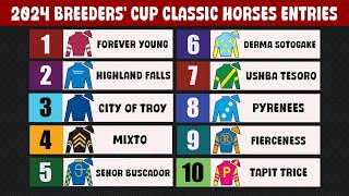 2024 Breeders Cup Classic Horses Top Entries [upl. by Neeleuqcaj]