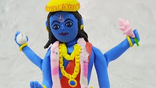 Vishnu ji clay art statue making step by step  Right Avenue Super clay art [upl. by Annoet]