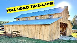 Unbelievable budget pole barn built in 10 minutes TIMELAPSE [upl. by Gretta]