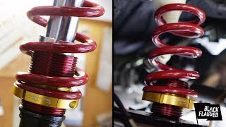 Installing a Ground Control Coilover Conversion on the E30  vlog 086 [upl. by Airdnax]