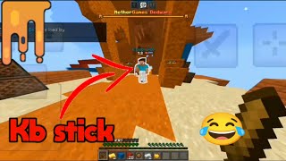 BRO THOUGHT HE COULD KILL ME WITH KNOCKBACK STICK😂MCPE NETHERGAMES BEDWARS [upl. by Arramahs]