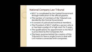 NCLT NCLAT amp SFIO Framework for Company Law Administration [upl. by Rora]