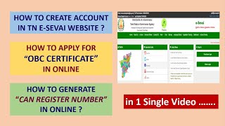 OBC CERTIFICATE  How to apply online in Tamil   CAN registration online   Career Tag [upl. by Fallon946]