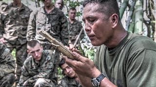 US Marines Learn Jungle Survival Skills From Philippine Marines [upl. by Abihsot]