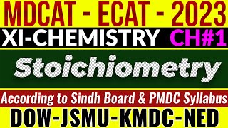 Stoichiometry MCQs MDCATECAT2023 [upl. by Cnut205]