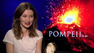 Emily Browning Kit Harington Paul WS Anderson and more on Pompeii movie [upl. by Atews]