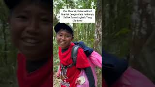 Pendaki akamsi gak ada lawan salfok sama logistik yang di bawa reels hiking pendaki camping [upl. by Schubert]