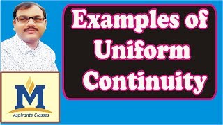 Examples of uniform continuity in Hindi [upl. by Bard]