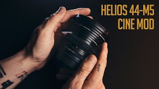 Helios 44M5 Cine Mod  Anamorphic Declicked Manual Aperture [upl. by Suoivatra]