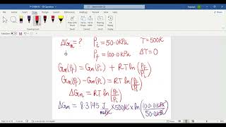 Calculate the CHANGE in MOLAR Gibbs ENERGY for an ISOTHERMAL Process  PHYSICAL CHEM [upl. by Jewett]