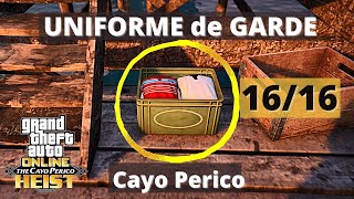 TOUT les emplacements des TENUES DE GARDE sur Cayo Perico  Gta Online [upl. by Leugim]