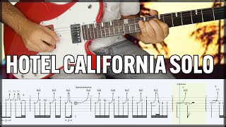 Hotel California solo guitar lesson with TAB [upl. by Letnuhs]