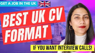 FREE UK CV Format  UK Resume to get Interview Calls  UK Work Visa 2023 [upl. by Frederigo]