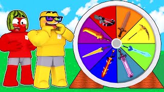 SPIN the WHEEL of WEAPONS in Roblox Bedwars [upl. by Marni]