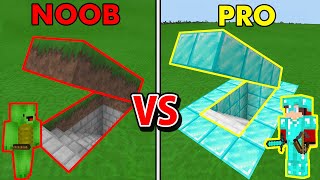 Minecraft NOOB vs PRO Secret Bunker BUILD CHALLENGE [upl. by Kabob]