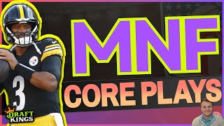 NFL DFS Monday Night Football Core Plays ValuesSleepers  Lineup Builder  Giants vs Steelers [upl. by Arndt]