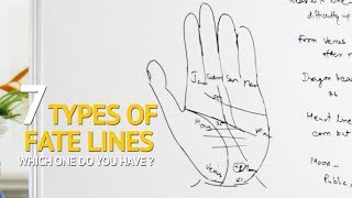 Palmistry  7 Types of FATE LINE and their Meaning [upl. by Mulloy]