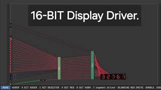 Digital Logic Sim 16 BIT 7 segment display driver [upl. by Ellecram566]